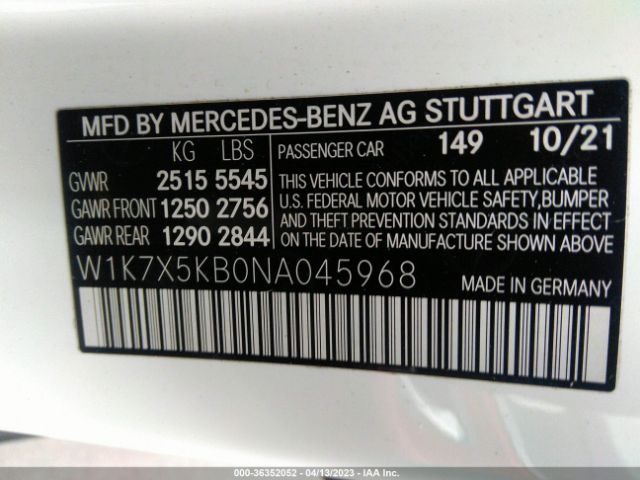 W1K7X5KB0NA045968 Mercedes-Benz Amg Gt Amg Gt 43