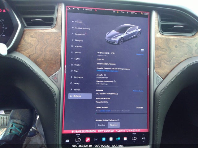 2020 Tesla Model S, VIN: 5YJSA1E21LF399805