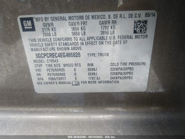 Chevrolet Silverado 1500 Lt 2014 3GCPCREC4EG486828 Image 8