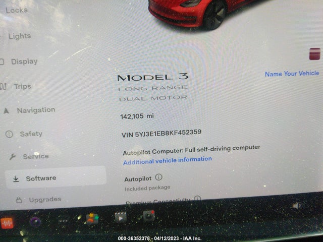 Tesla Model 3 Long Range/performance 2019 5YJ3E1EB8KF452359 Image 9