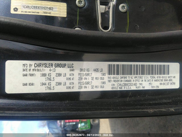 1C4NJCBBXED531483 Jeep Compass Sport