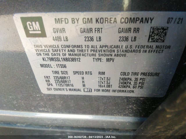 Chevrolet Trailblazer Activ 2022 KL79MSSL1NB038912 Image 9
