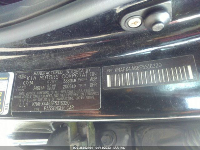 KNAFX4A66F5316320 KIA FORTE LX
