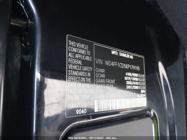 WD4FF1CD5KP179195 Mercedes-Benz SPRINTER VAN