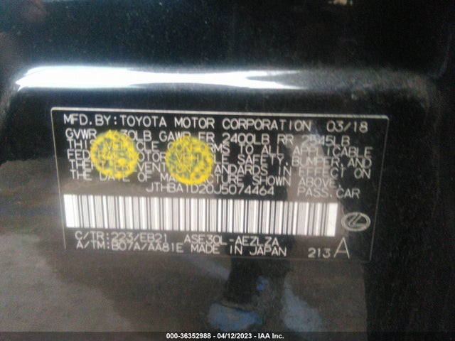 JTHBA1D20J5074464 Lexus Is Is 300