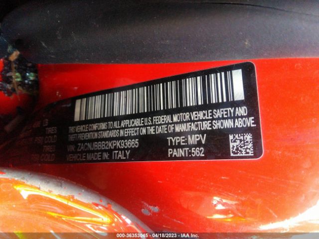 ZACNJBBB2KPK93665 Jeep Renegade Latitude