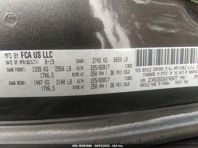 Dodge Grand Caravan Se 2019 2C4RDGBG5KR745477 Image 11