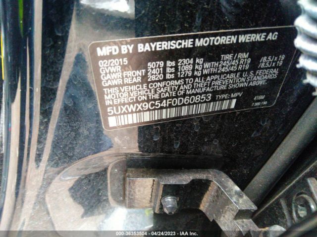 5UXWX9C54F0D60853 BMW X3 Xdrive28i