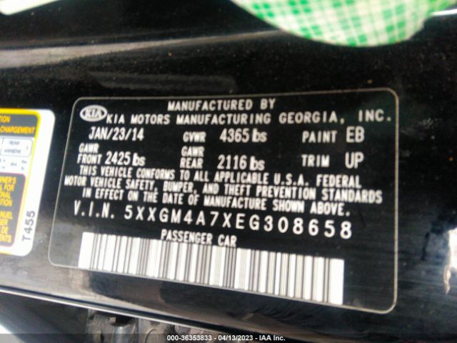 5XXGM4A7XEG308658 KIA Optima Lx