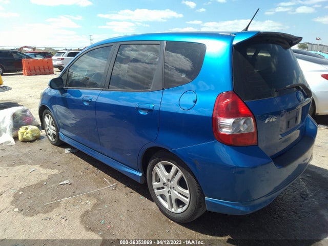 2007 HONDA FIT SPORT VIN: JHMGD38637S056038