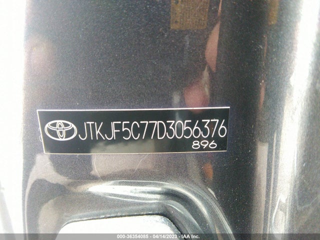 2013 SCION TC VIN: JTKJF5C77D3056376