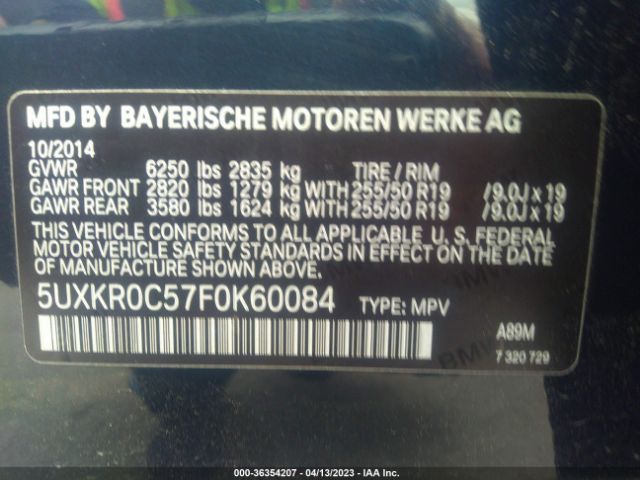 5UXKR0C57F0K60084 BMW X5 Xdrive35i