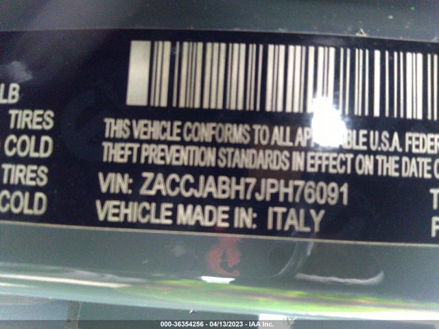 Jeep Renegade Latitude 2018 ZACCJABH7JPH76091 Image 11