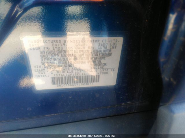 3N1CP5CU0KL523077 Nissan KICKS SV