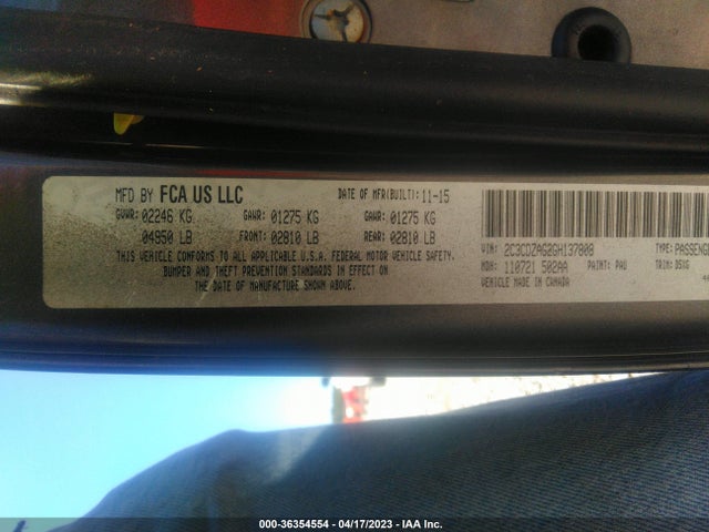 Dodge Challenger Sxt 2016 2C3CDZAG2GH137808 Image 11