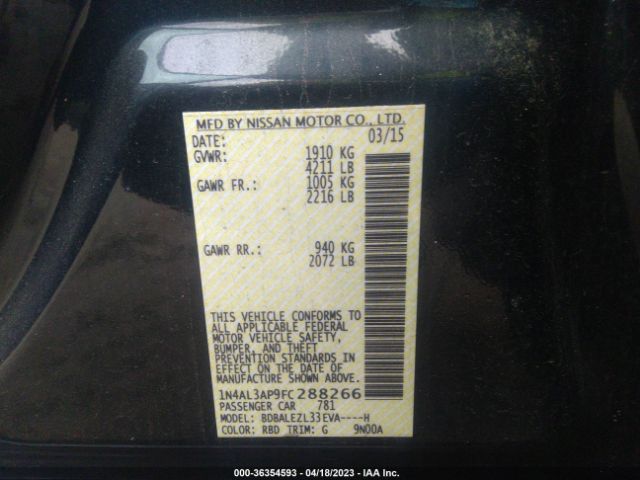 1N4AL3AP9FC288266 Nissan Altima 2.5 S