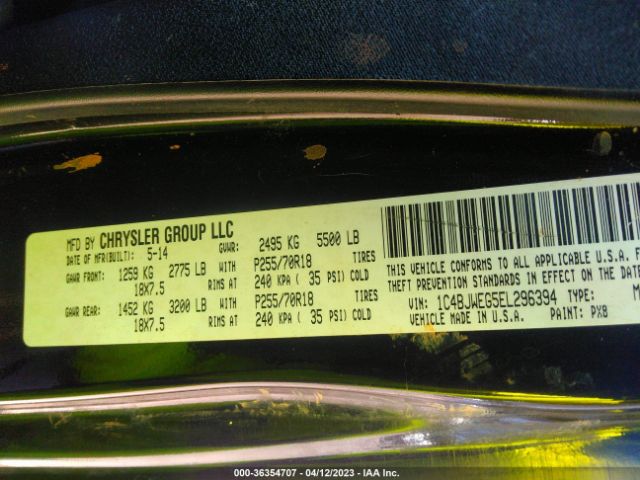 1C4BJWEG5EL296394 Jeep Wrangler Unlimited Sahara