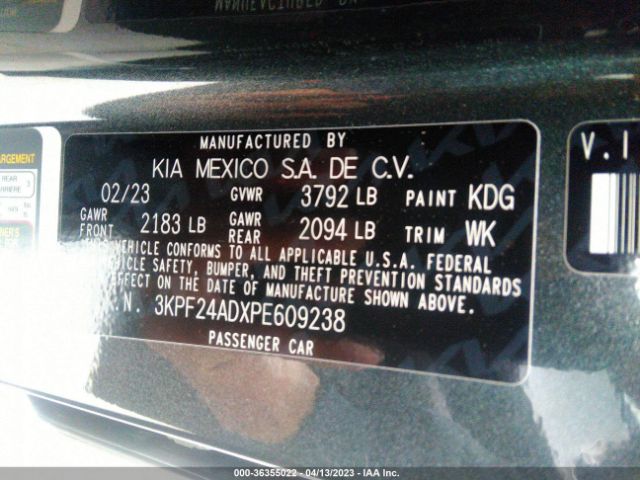 3KPF24ADXPE609238 KIA FORTE LX