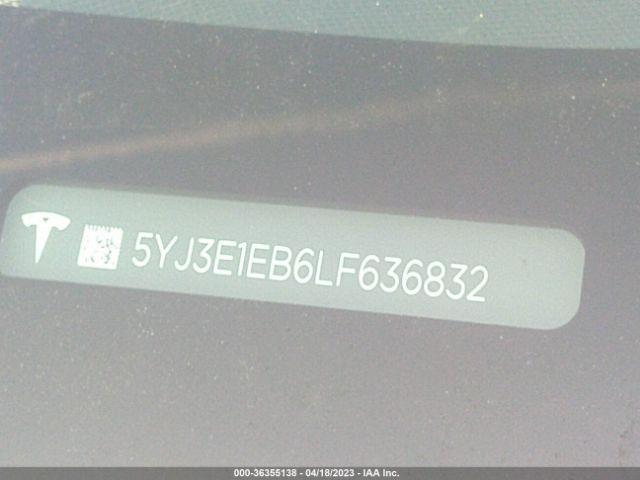 5YJ3E1EB6LF636832 Tesla Model 3 Long Range