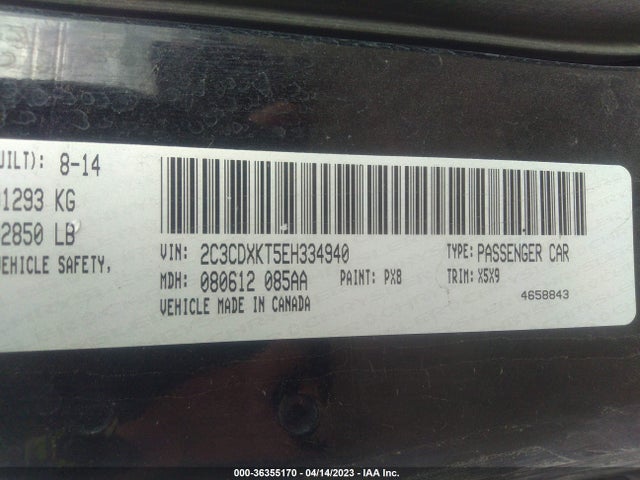 Dodge Charger Police 2014 2C3CDXKT5EH334940 Image 10