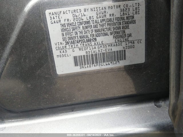 Nissan SENTRA SV 2016 3N1AB7AP2GL669129 Image 11