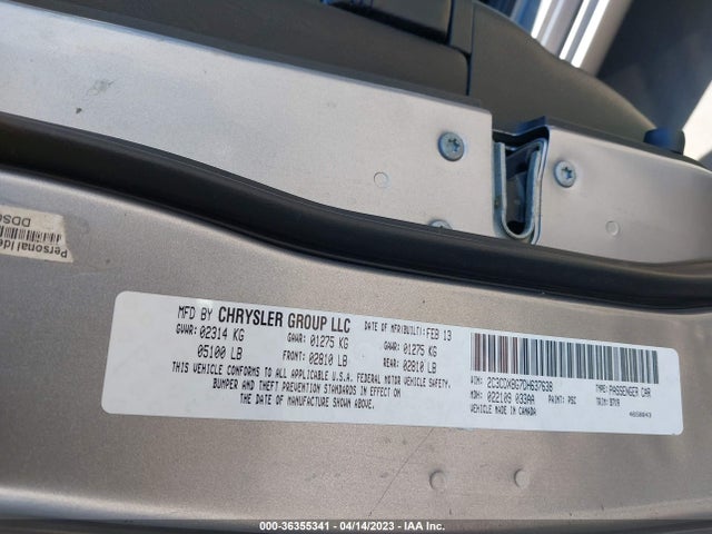 2013 DODGE CHARGER SE VIN: 2C3CDXBG7DH637638