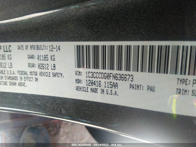 1C3CCCDG0FN636673 Chrysler 200 S