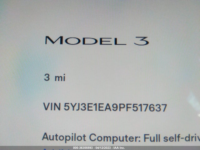 Tesla MODEL 3 2023 5YJ3E1EA9PF517637 Image 8