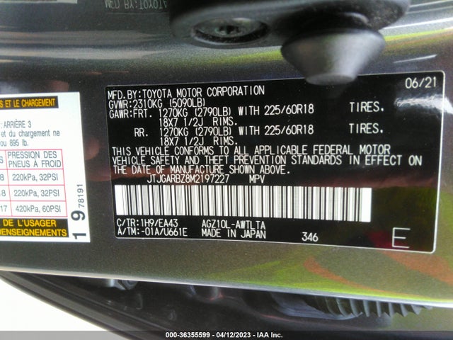 JTJGARBZ8M2197227 Lexus Nx Nx 300