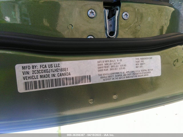 Dodge Charger Scat Pack 2020 2C3CDXGJ1LH216551 Image 9