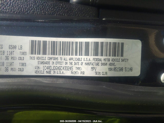 Dodge DURANGO LIMITED 2016 1C4RDJDGXGC433245 Image 9