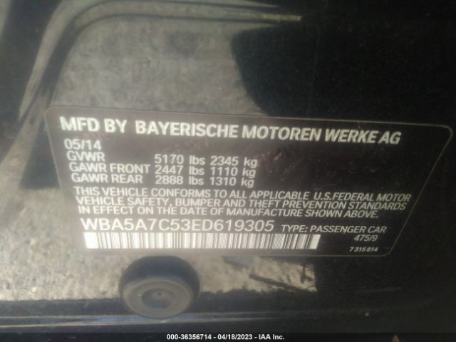 WBA5A7C53ED619305 BMW 5 Series 528i Xdrive