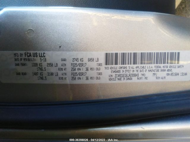 2C4RDGEG6JR299849 Dodge Grand Caravan Gt
