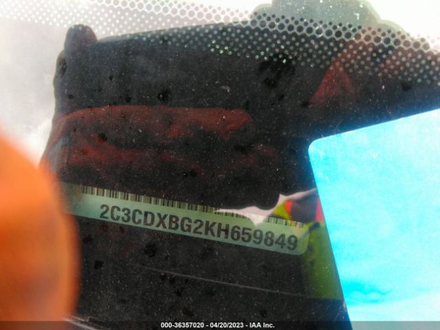2C3CDXBG2KH659849 Dodge Charger Sxt Rwd