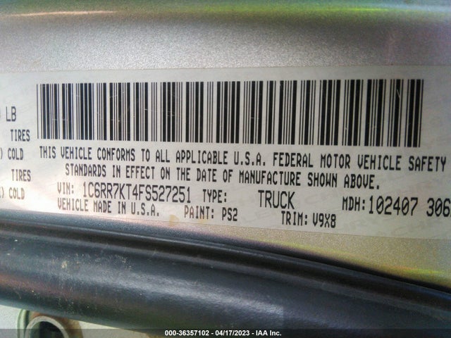 1C6RR7KT4FS527251 RAM 1500 Express