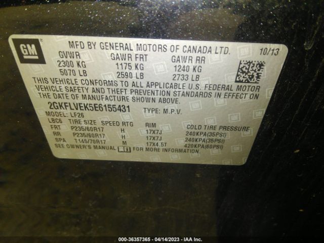 2GKFLVEK5E6155431 GMC Terrain Sle
