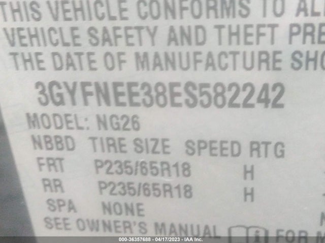 3GYFNEE38ES582242 Cadillac Srx Luxury Collection