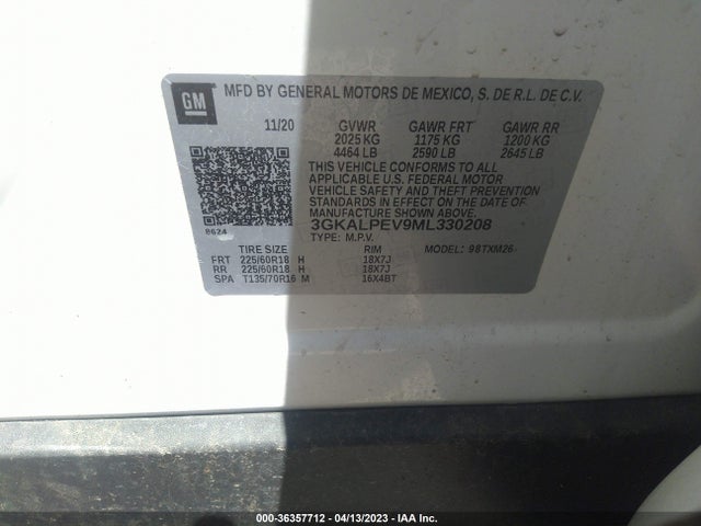 GMC Terrain Slt 2021 3GKALPEV9ML330208 Image 9