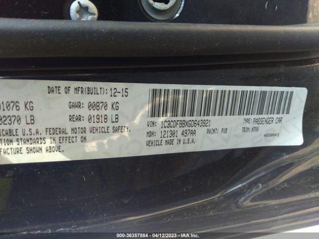 1C3CDFBBXGD643921 Dodge DART SXT