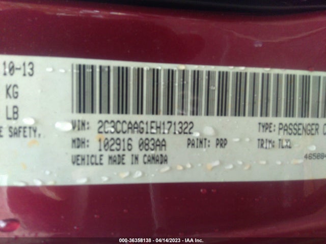 2C3CCAAG1EH171322 Chrysler 300