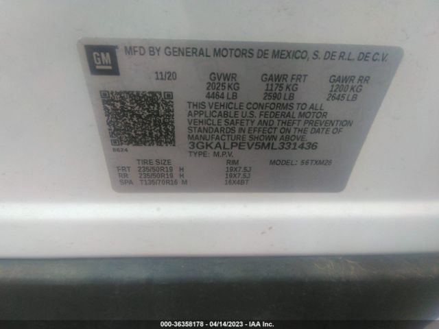 3GKALPEV5ML331436 GMC Terrain Slt