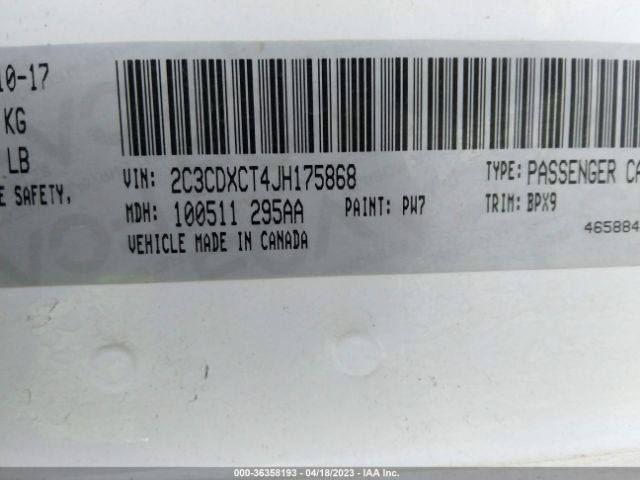 2C3CDXCT4JH175868 Dodge CHARGER R/T
