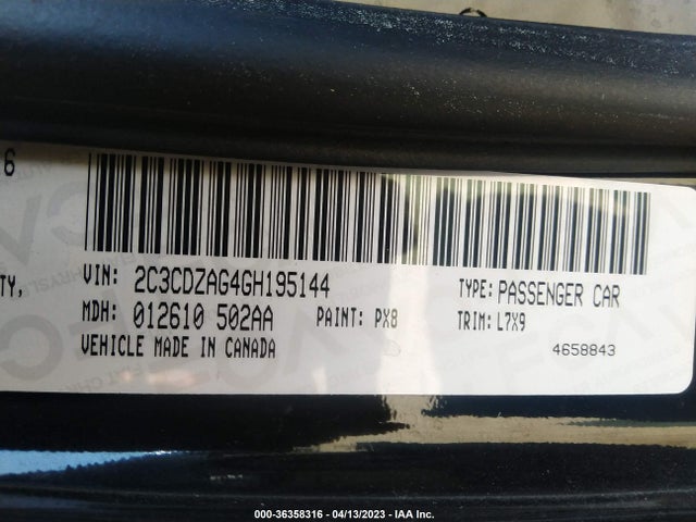 Dodge Challenger Sxt 2016 2C3CDZAG4GH195144 Image 9