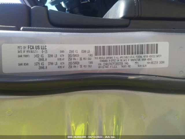 1C4RJFAG7FC893729 Jeep Grand Cherokee Altitude
