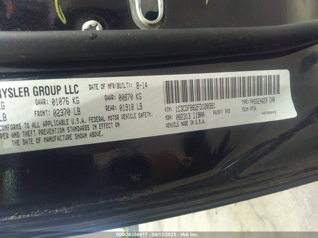 Dodge DART SXT 2015 1C3CDFBB2FD120391 Image 9