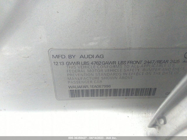 Audi A4 PREMIUM 2014 WAUAFAFL1EA087996 Image 9
