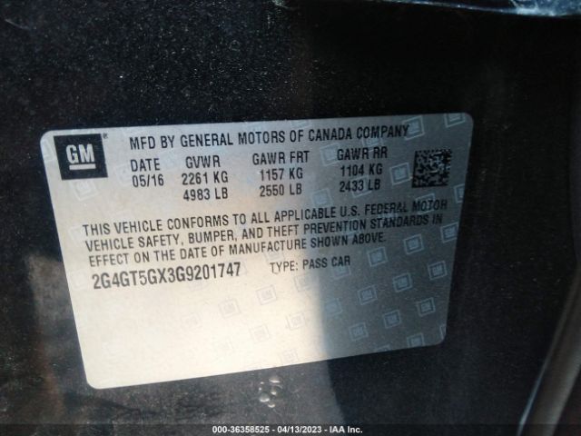 2G4GT5GX3G9201747 Buick Regal Premium Ii