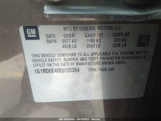 Chevrolet Volt 2014 1G1RD6E48EU165264 Image 11