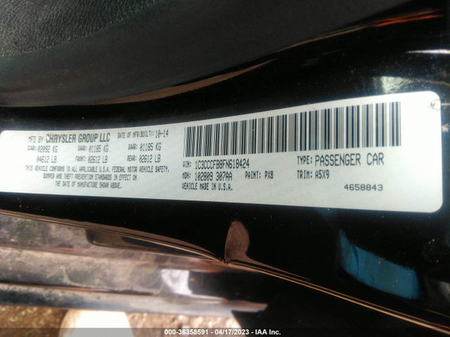1C3CCCFB8FN618424 Chrysler 200 LX