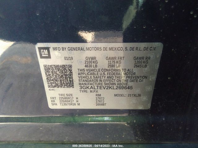 3GKALTEV2KL269645 GMC Terrain Sle